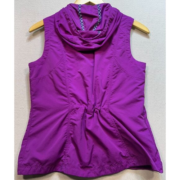 Eddie Bauer Womens Zip Up Hiking Cardigan Hooded Vest Size Small Purple Zip - Picture 2 of 11